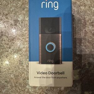 Ring Video Doorbell in Black and Bronze